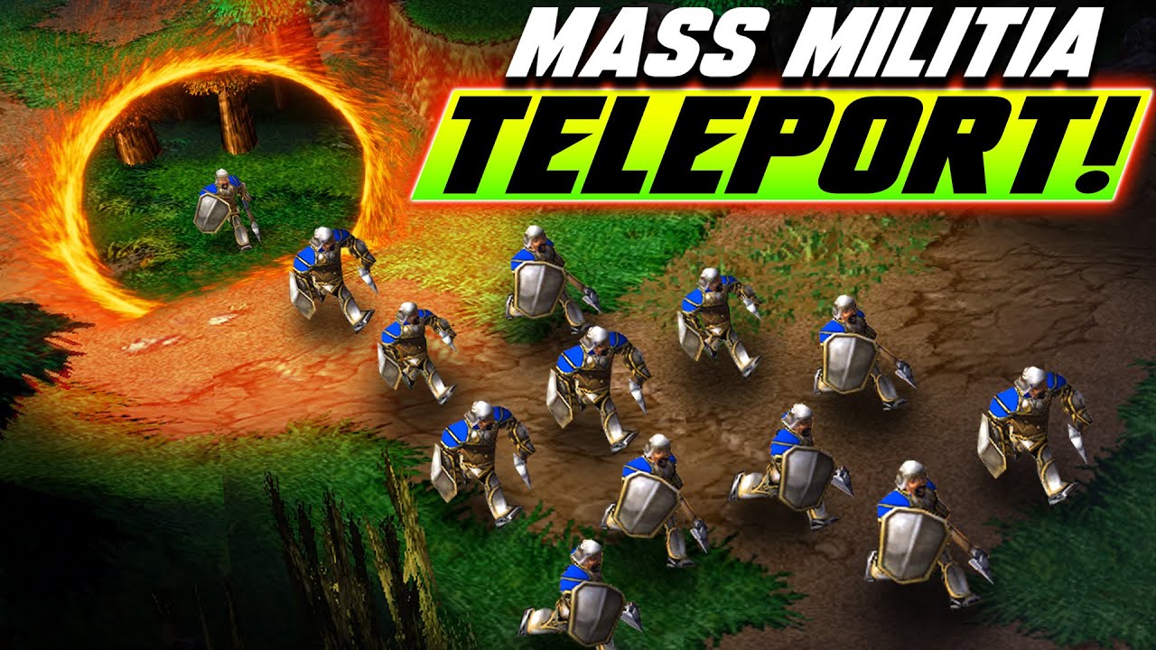 MASS MILITIA TELEPORT ASSAULT - WC3 - Grubby