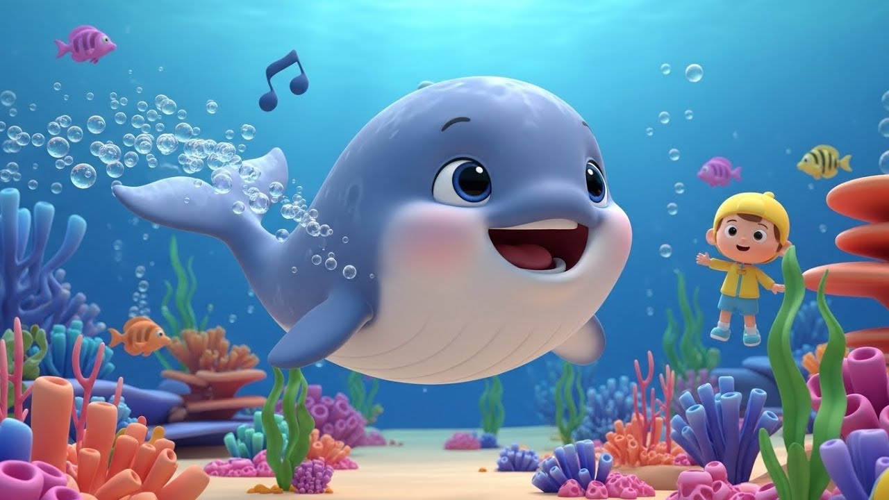 La ballena bebé cantó bajo las olas azules | Canción Infantil Divertida | Rimas para Niños
