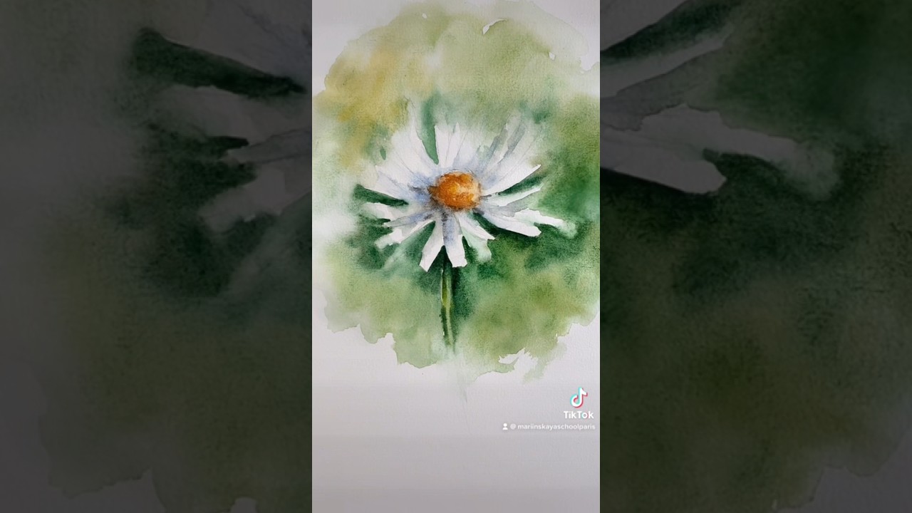 Comment peindre une fleur simple aux aquarelles