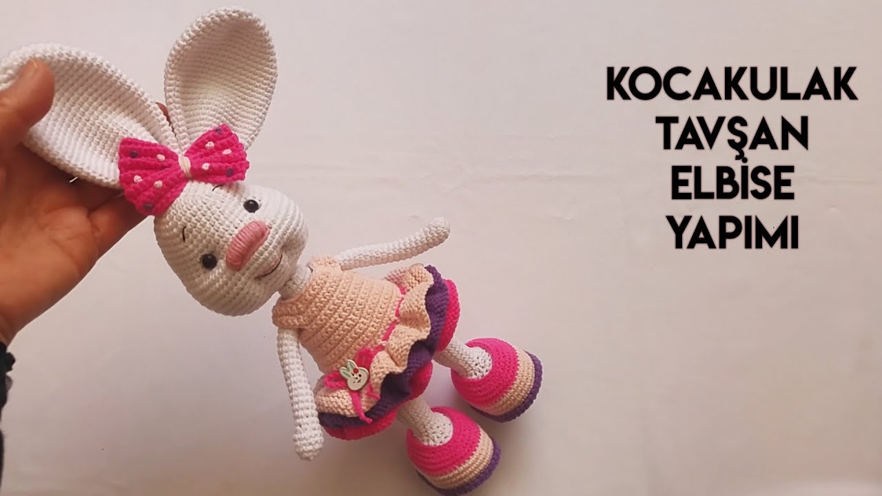 amigurumi tavşan elbise yapımı ayrıntılı