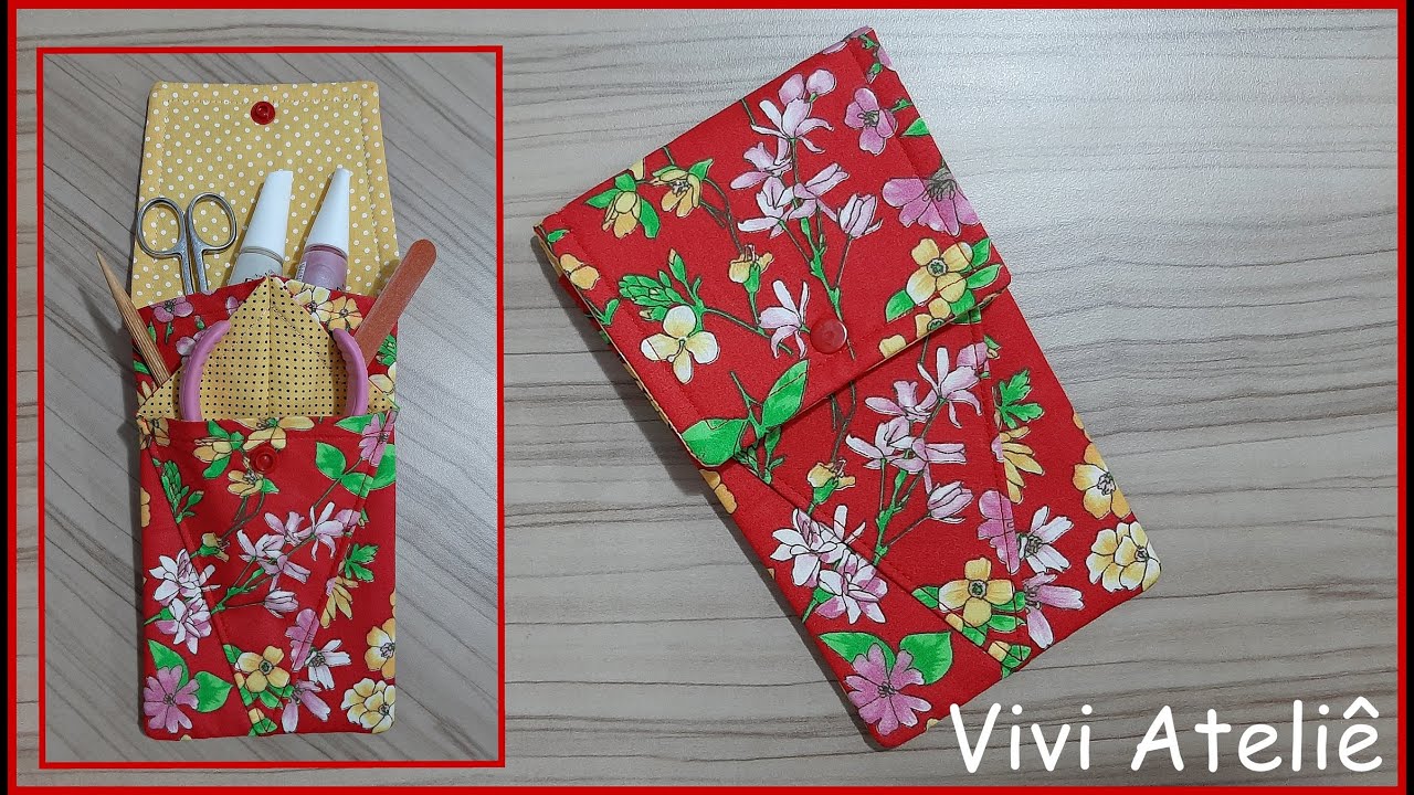 Porta Manicure | Com Molde Gratuito | Passo a Passo | Vivi Ateliê