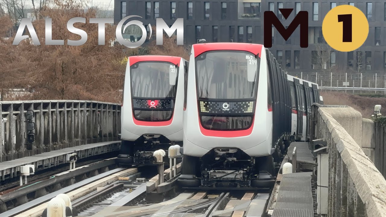 Vidéo [MÉTRO] Ligne 1 🟡 [ALSTOM] Trajet Complet Allez-Retour MÉTROPOLIS BOA Rame Mc 219