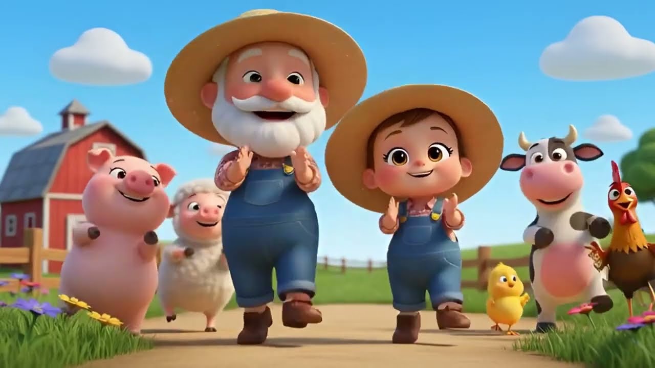 Old MacDonald Funny Remix for Kids | Farm Animals Song, Silly Nursery Rhymes & Baby Music 😂🐄