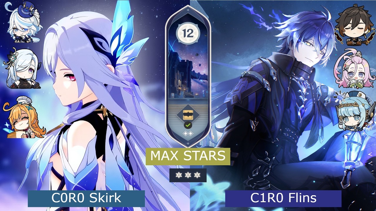 NEW Spiral Abyss 6.3 Part 2 | Skirk C0R0 | Flins C1R0 | Max Stars