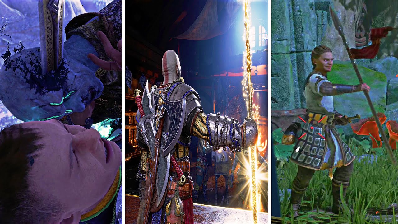 All Characters Reacts to Kratos New Draupnir Spear - God of War Ragnarok