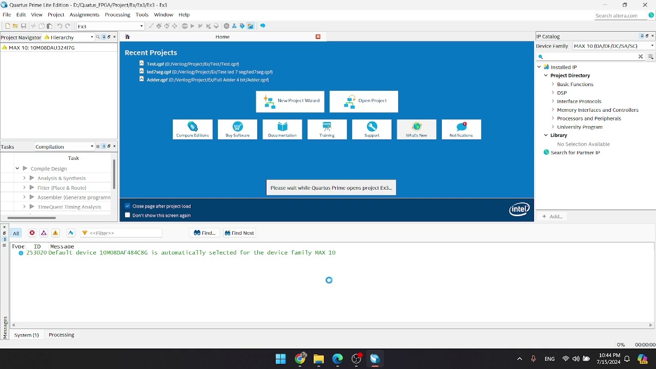 Phần 4: Hướng dẫn Setup Quartus - Modelsim - Create Project - Load Kit FPGA | Thiết kế vi mạch