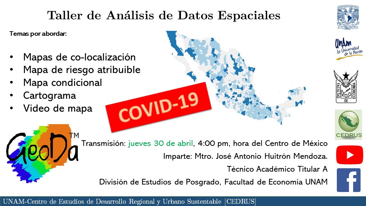 Taller de Análisis de Datos Espaciales. Co-Localización, Riesgo Atribuible, Cartograma, Condicional