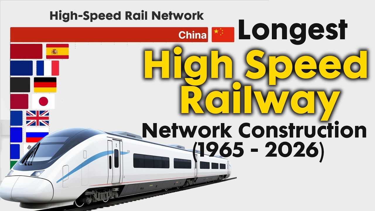 Longest High Speed Railway Networks 1965 - 2026