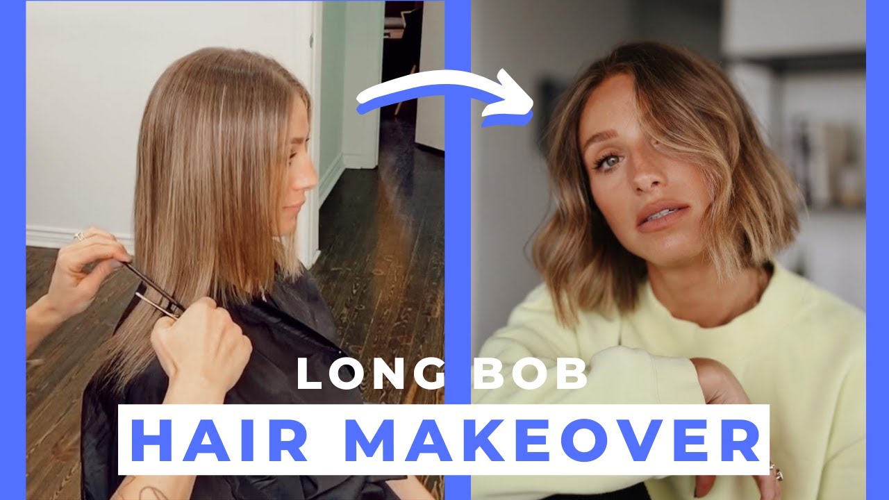 HAIR MAKEOVER WITH BLONDE BALAYAGE | LONG BOB HAIRCUT