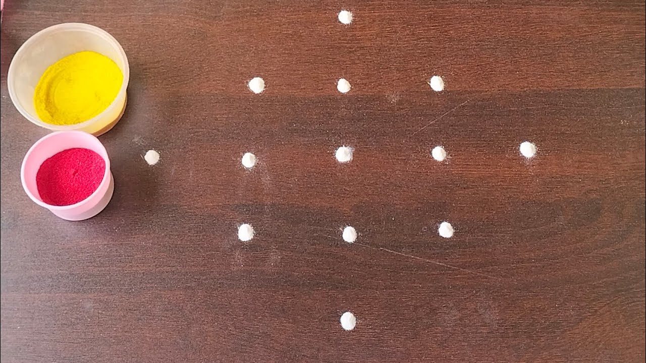 🌺7 days 7 kolam designs with dots 🌺 easy apartment muggulu 🌺 rangoli designs,side border