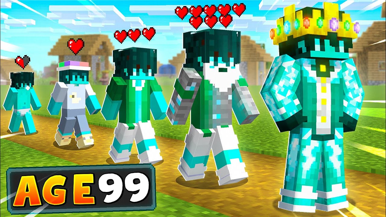 Birth to Death as DIAMOND GOD in Minecraft