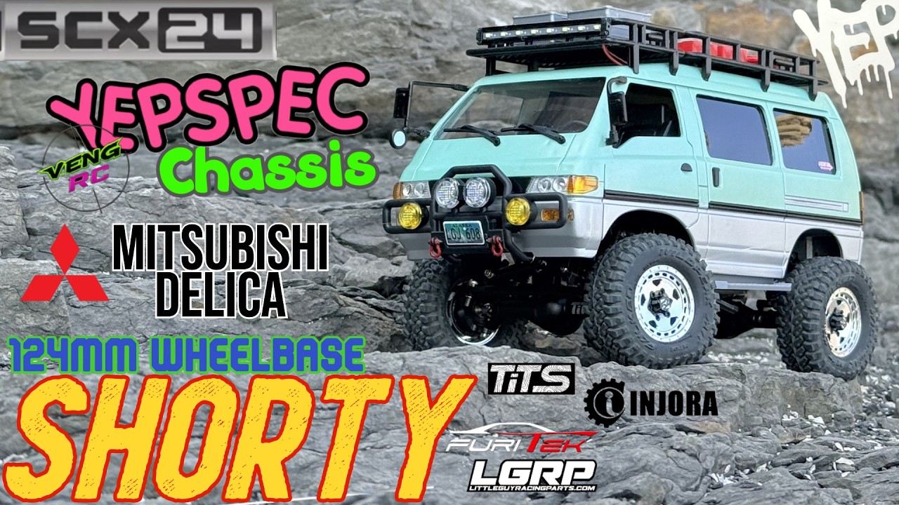 Build: SCX24 YEPspec Mitsubishi Delica - shorty wheelbase, Tiny Terrains 02Av1 axles, Furitek Venom