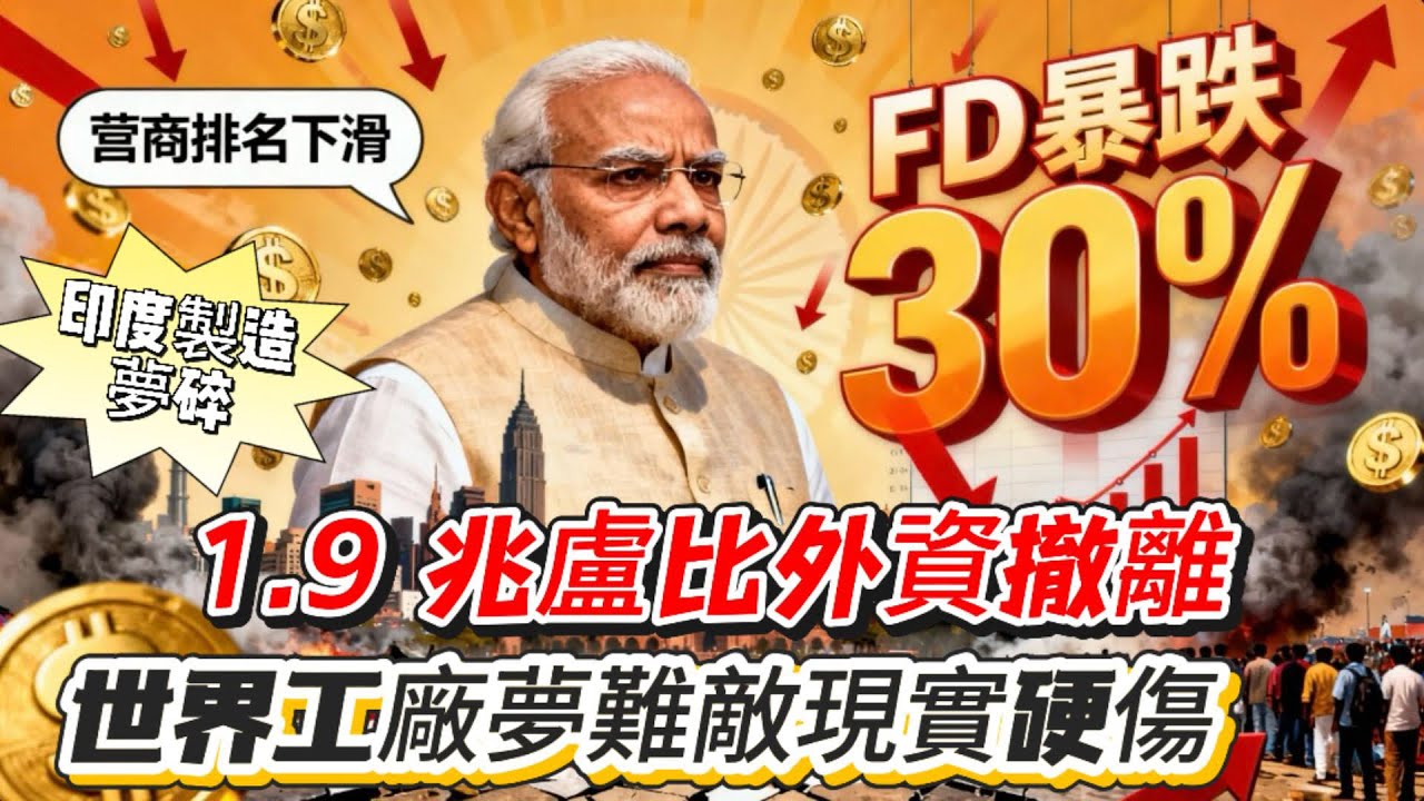 1.9 兆盧比外資撤離！印度製造佔比暴跌，世界工廠夢徹底破滅