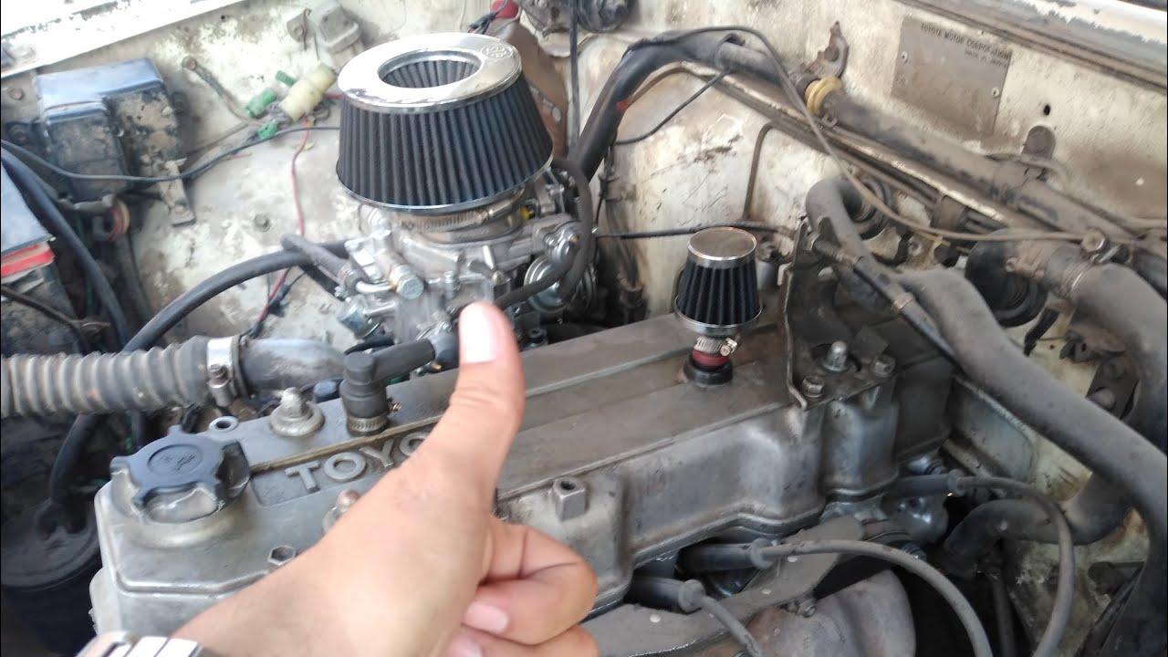 Como Adaptar Filtro De Respiración Toyota Pick Up Motor 22R 1987 4X4.