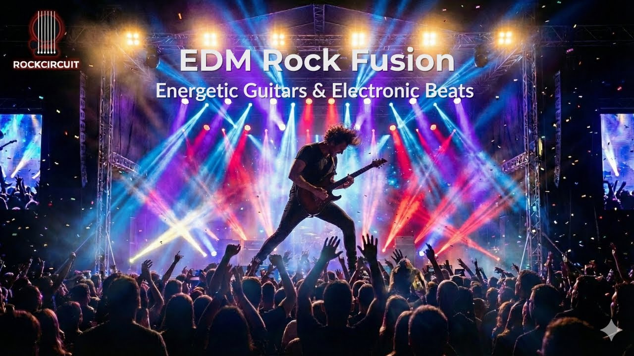 EDM Rock Fusion – Energetic Guitars & Electronic Beats | 45 Minutes