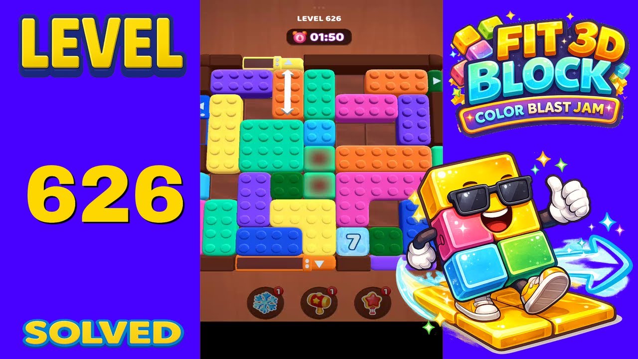 Fit Block 3D &ndash; Level 626 | Walkthrough Fast & Clean Solution