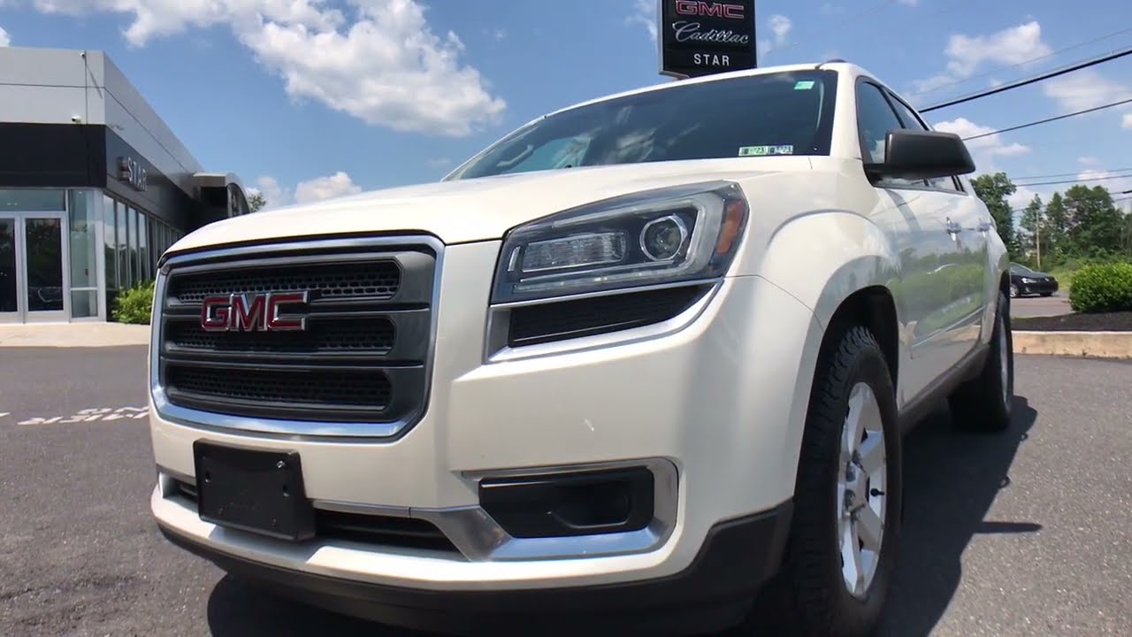 2015 GMC Acadia SLE-2 White Diamond Tricoat 3.6L V6 SIDI 6-Speed Automatic 4D SUV