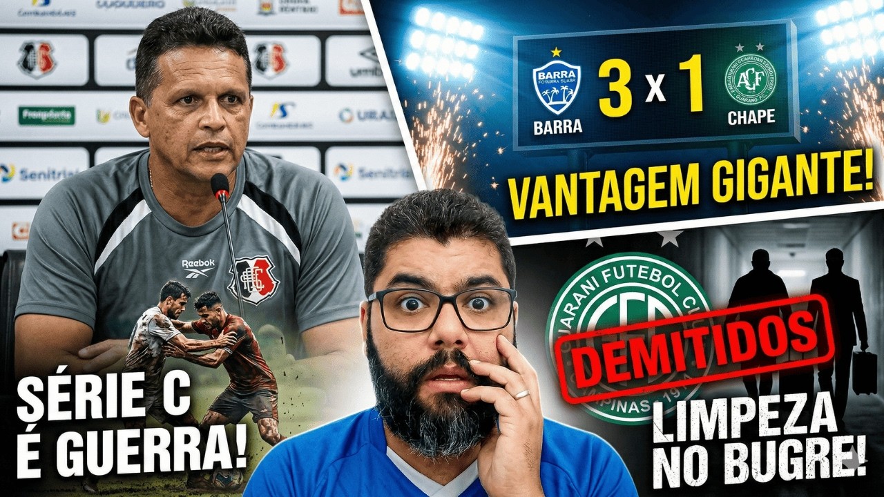 CRISE NO GUARANI E O ALERTA NO SANTA CRUZ! 🚨 Barra e Paysandu vencem no giro da Série C
