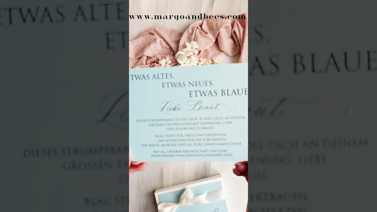 💍 Strumpfband mit Vergissmeinnicht &ndash; Die besondere Geschenkidee f&uuml;r die Braut am Hochzeitstag