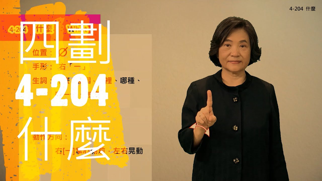 臺灣手語語料彙整【什麼】4 204