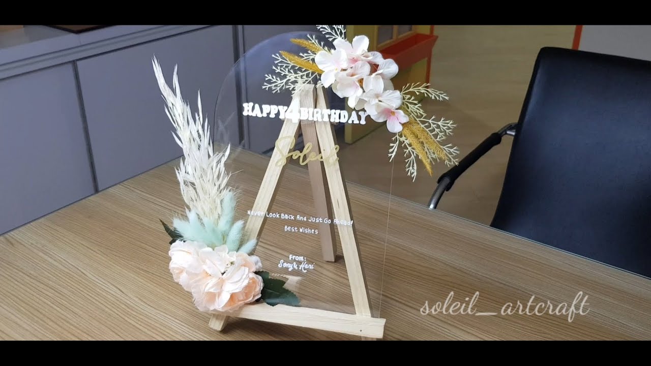 CARA MEMBUAT UCAPAN DARI PAPAN AKRILIK/DIY ACRYLIC BIRTHDAY WEDDING GRADUATION GIFT
