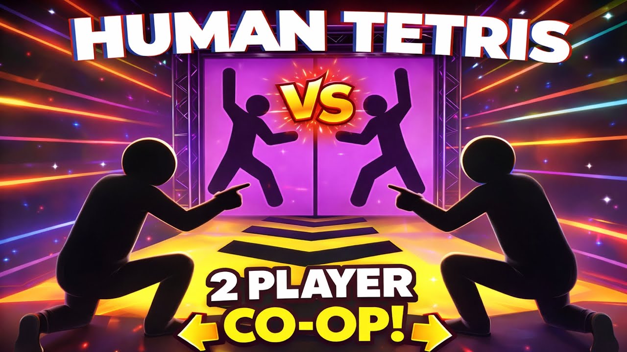 HUMAN TETRIS | 2 Player Co-Op IRL Game | Immersive Warm-Up Challenge (FULL)
