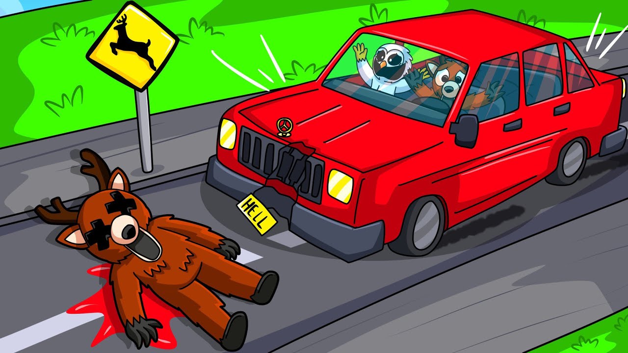 ¡Me ATROPELLARON en Roblox con 99 Noches en el Bosque!
