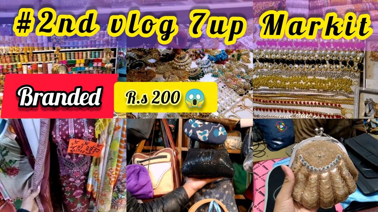 #2ndvlog Most Famous 7up Bazaar | Landa Markit Tour 🤩😱 Best Prize All Brand #shoes👠 #dresses👗 #bags👛