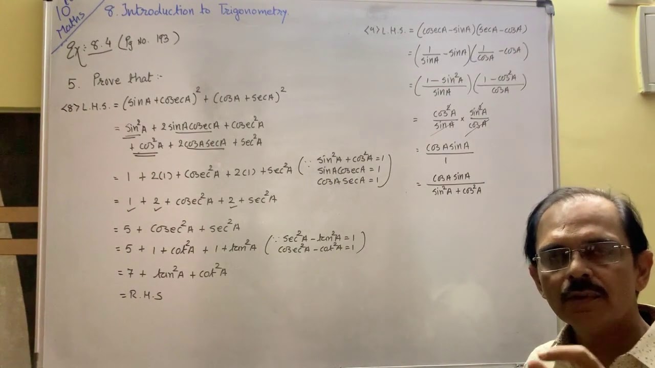 std 10 Maths Ch 8 Trigonometry Lec 12