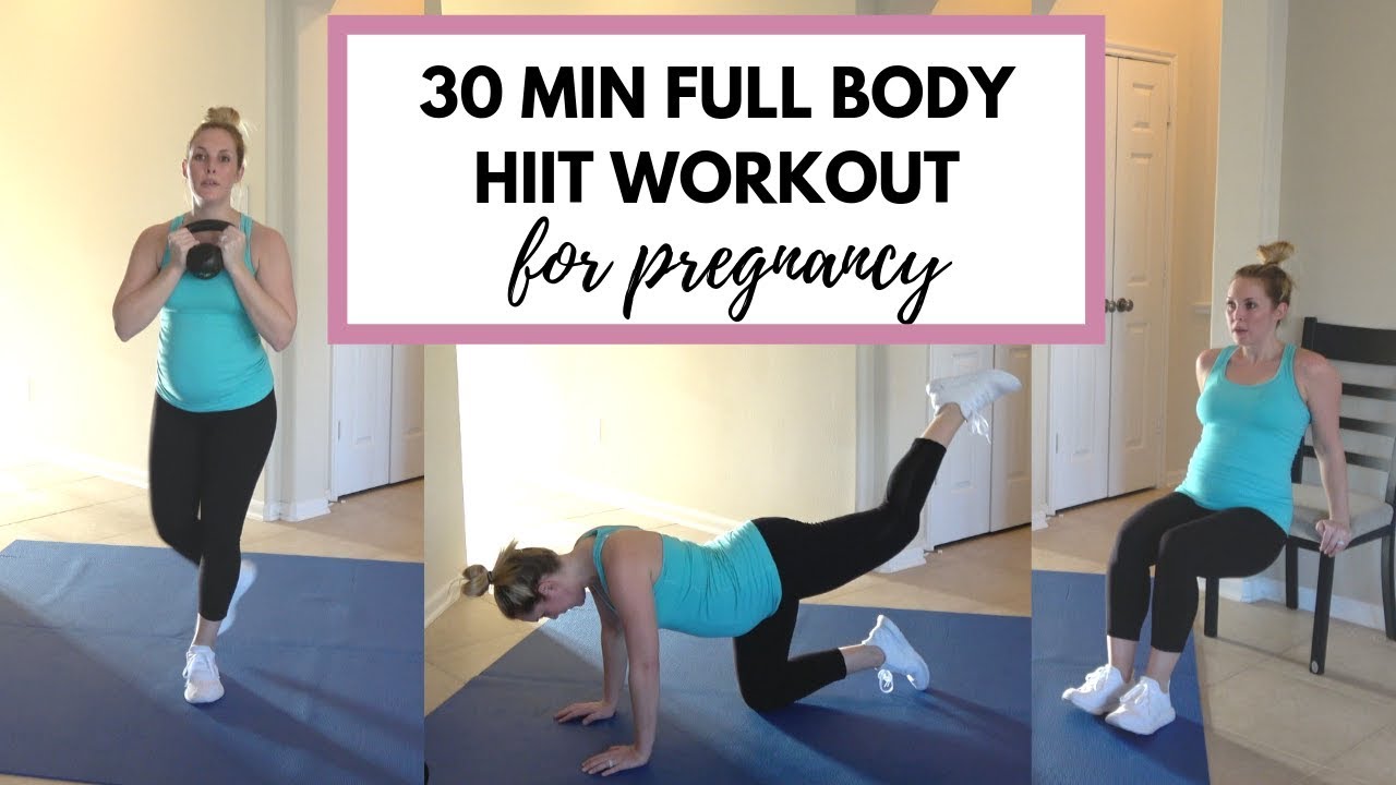 AT HOME 30 MIN PREGNANCY HIIT WORKOUT - FULL BODY!