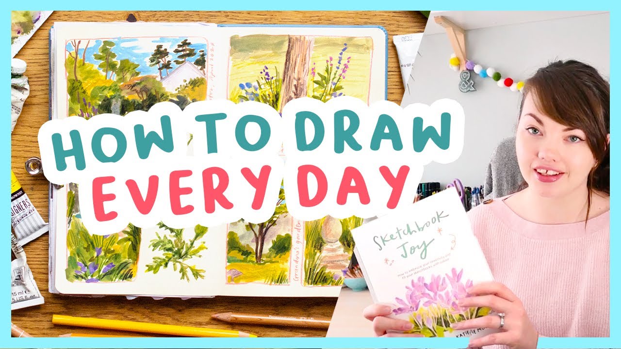 Join me on a daily art challenge! Transform your sketchbook habit and find your Sketchbook Joy 🥰🎨