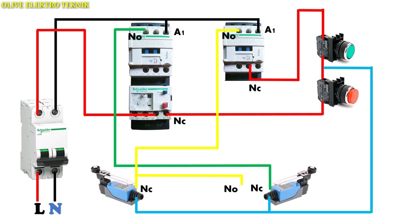 Automatic Forward Reverse With Limit Switch Wiring Diagram