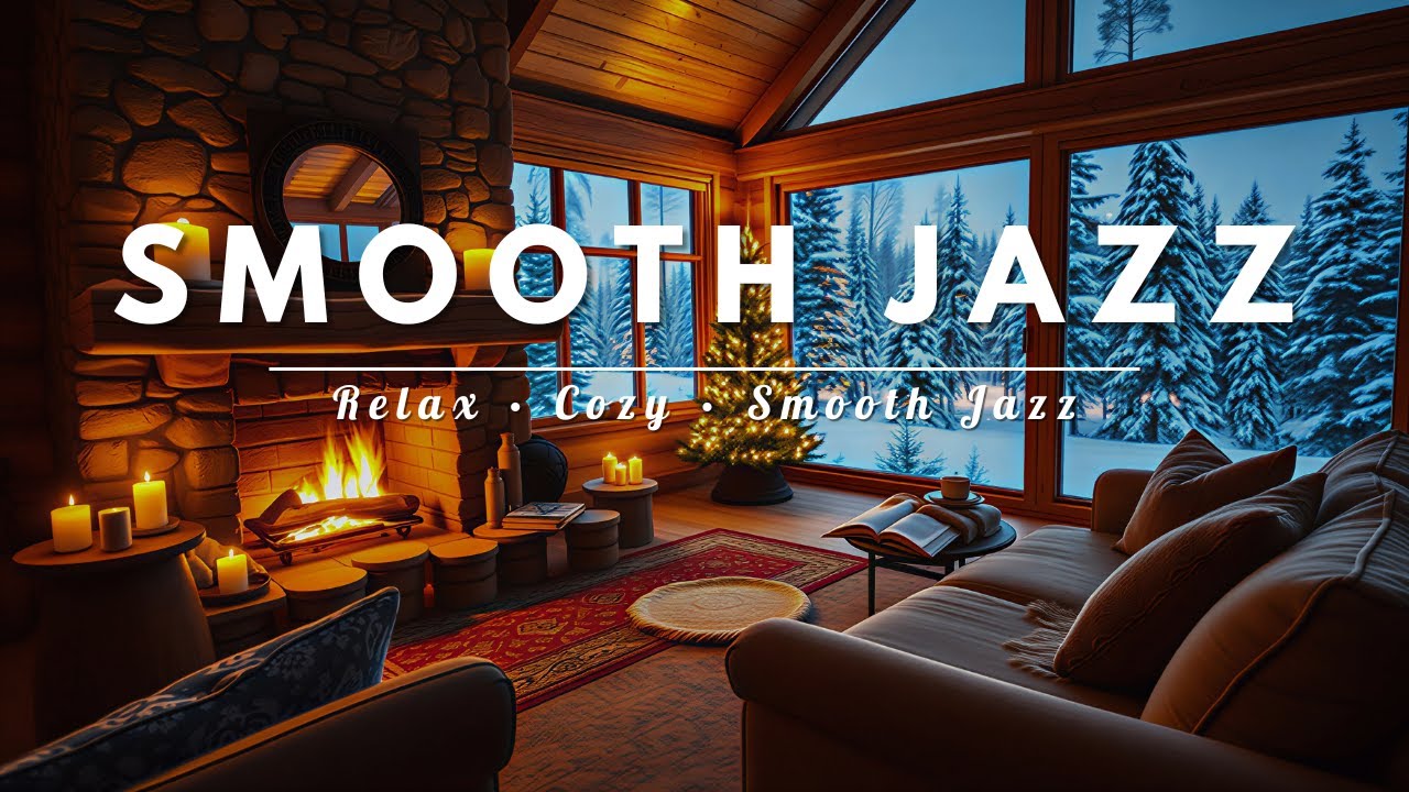Relaxing Winter Jazz Piano ❄️ Cozy Cabin Atmosphere
