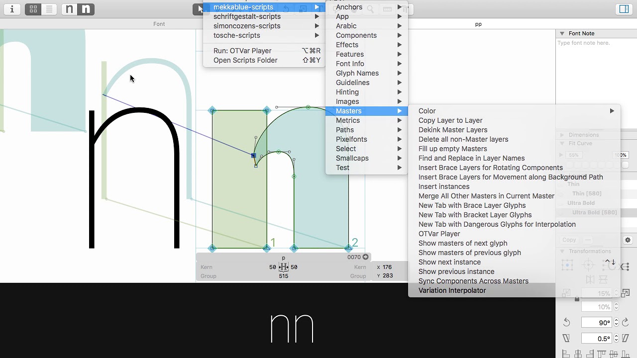 08 &ndash;&nbsp;Installing scripts in Glyphs
