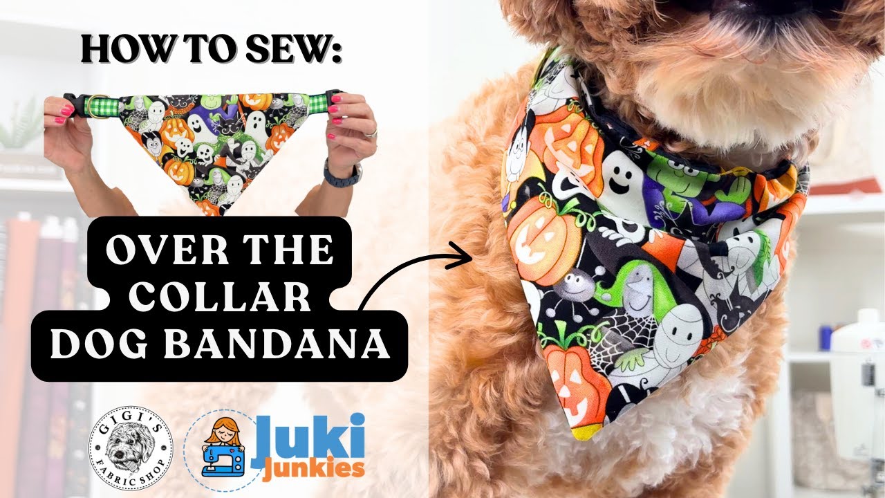 DIY Reversible Dog Bandanas - Over The Collar Style with Free PDF Pattern