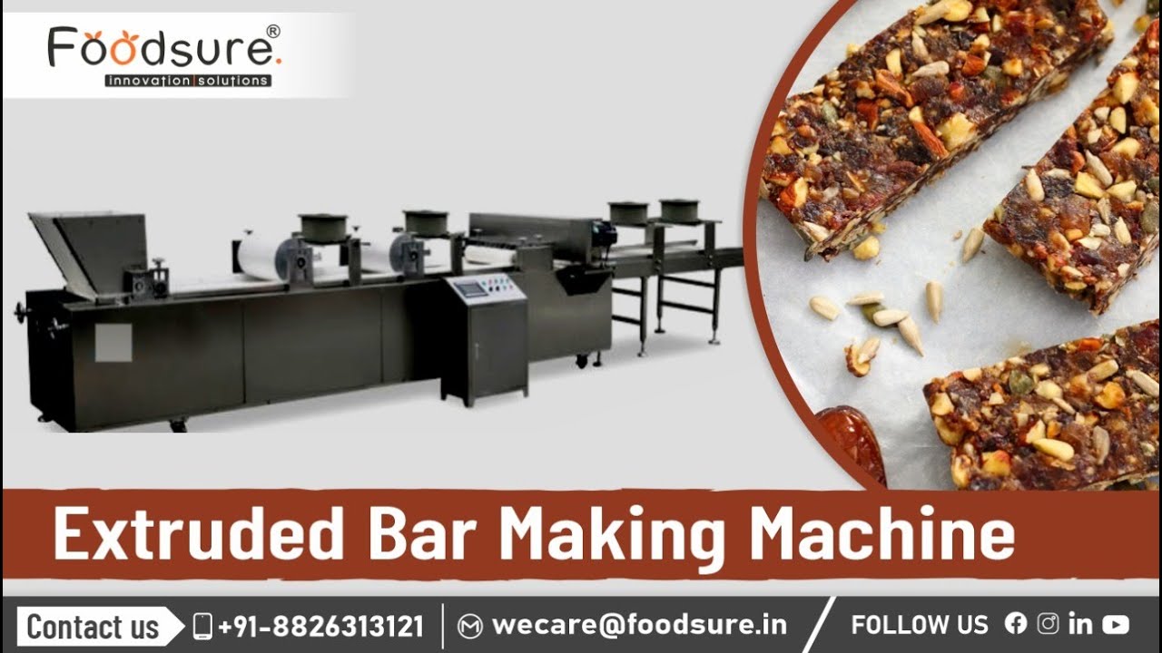 ENERGY BAR MACHINES | PROTEIN BAR EXTRUDER AND PACKAGING MACHINE | CALL US +91- 8826313121