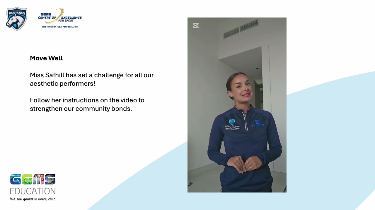 GEMS Centre of Excellence for Sport Distance Learning Move Well 2