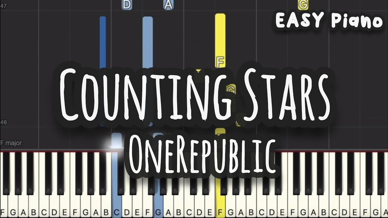 OneRepublic - Counting Stars (Easy Piano, Piano Tutorial) Sheet