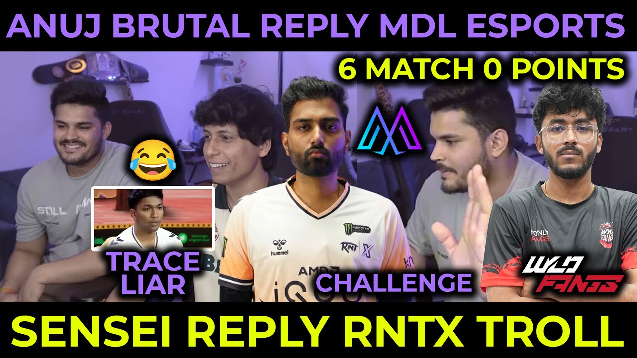 Sensei Reply Tracegod & RNTX Troll🥵 Anuj Brutal Medal Esports & Challenge Wyld Fangs💀 | BGIS Grind