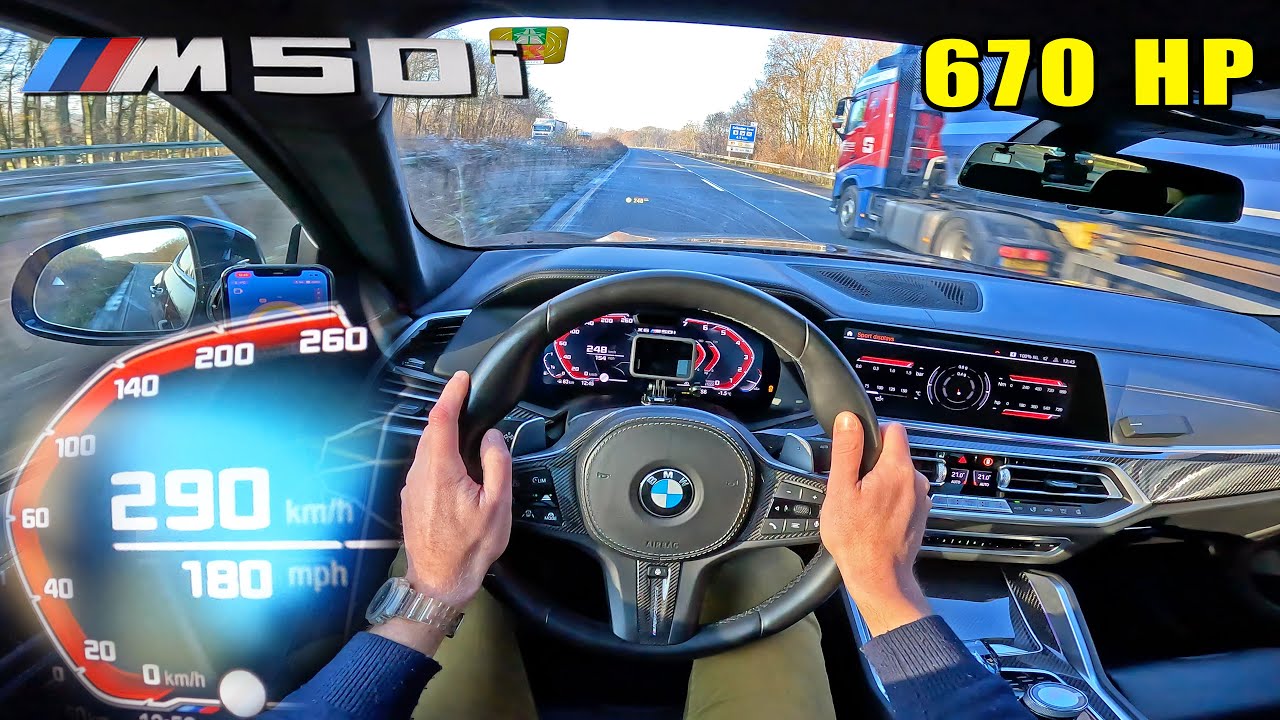 670HP BMW X6 M50i POV on Autobahn | FASTER than an URUS!?
