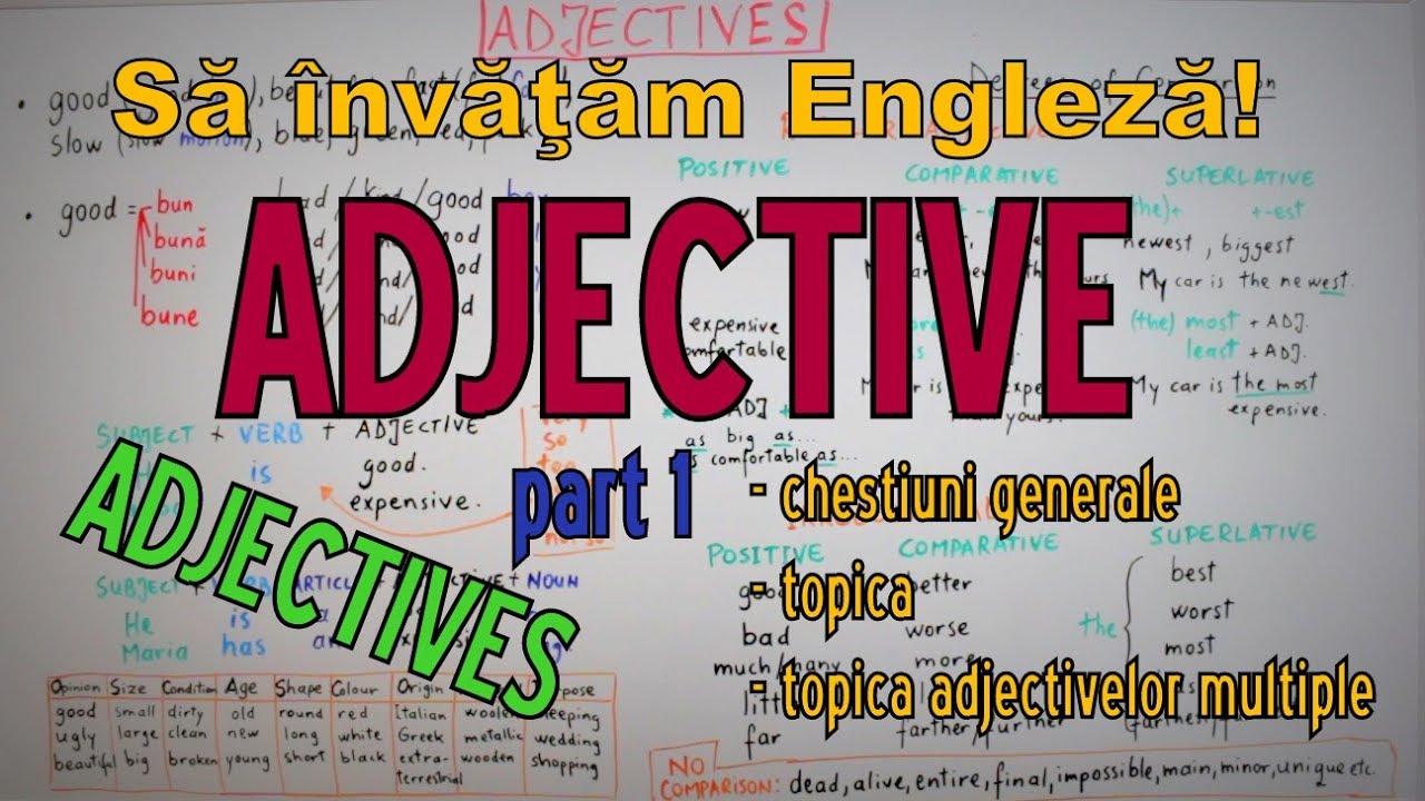 Sa invatam engleza - ADJECTIVE/ADJECTIVES - p1 (Topica) - Let's Learn English