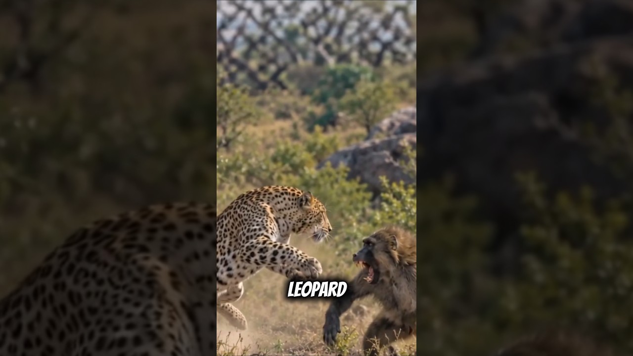 This Leopard Had No Idea What Was Coming&hellip; 🐆 #shorts #facts #leopard #baboon