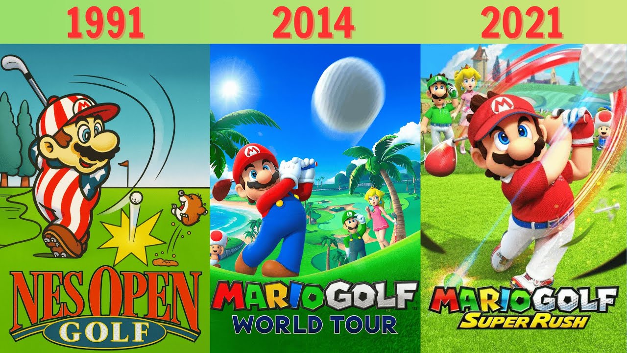 Evolution of Mario Golf Games (1987-2021)