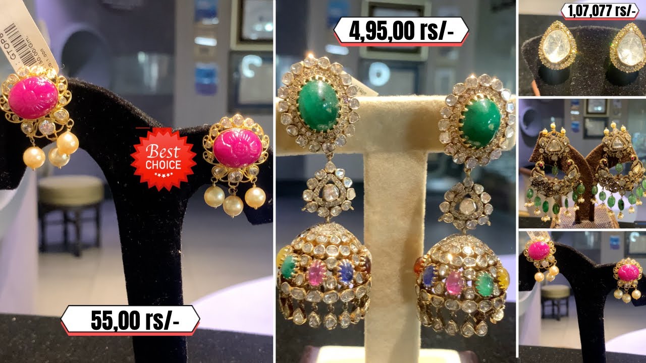 Light weight Gold earrings starting 55,000rs with weight & price 💖