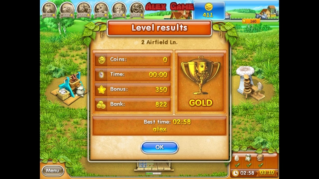 Farm Frenzy 3 Russian Roulette (2 Airfield Ln) GOLD Веселая ферма 3 Русская Рулетка Аэродромная 2