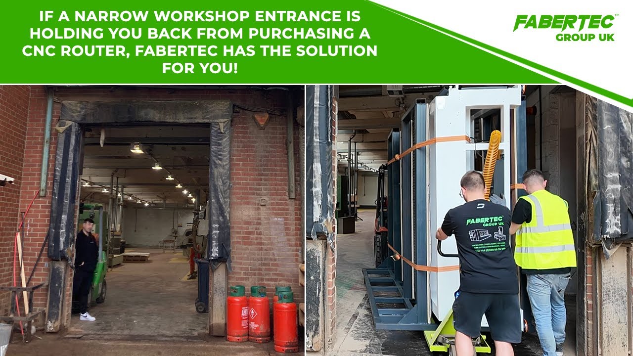 Narrow workshop entrance stopping you from getting a CNC router? Fabertec has the solution!