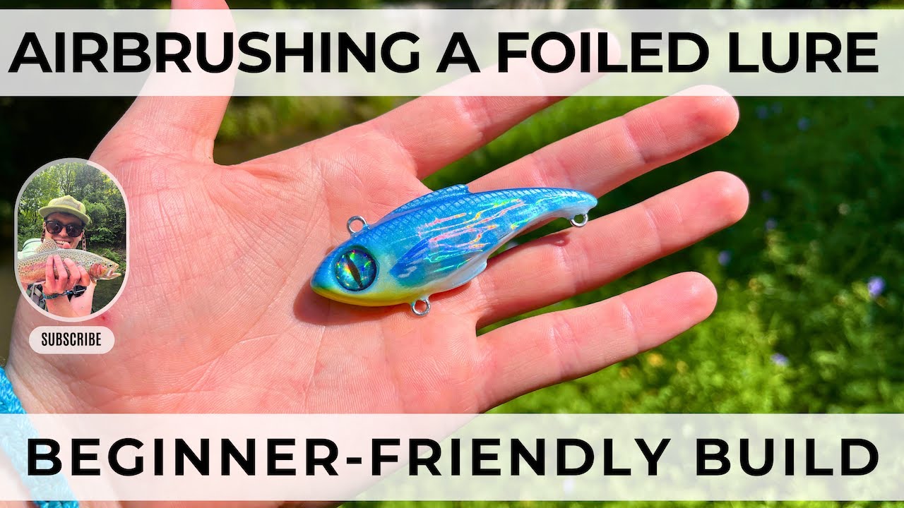Airbrushing a Foiled 3D - Printed Fishing Lure | Beginner-Friendly Build with Minimal Colours