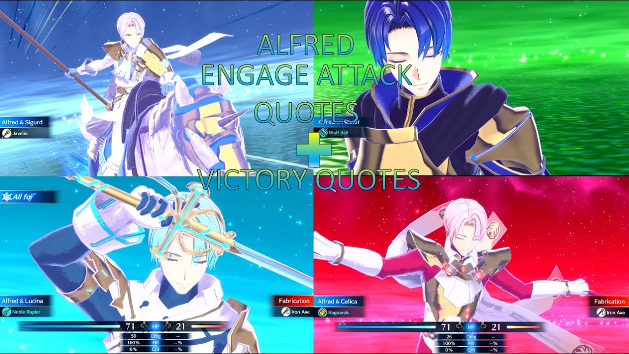 Alfred All Engage Attack Quotes and Victory Quotes-Fire Emblem Engage