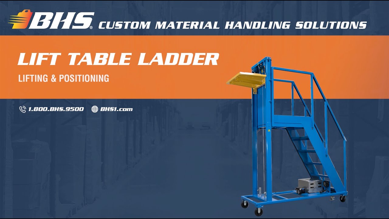 Safely Handle Materials at Height | Rolling Platform Ladder from BHS