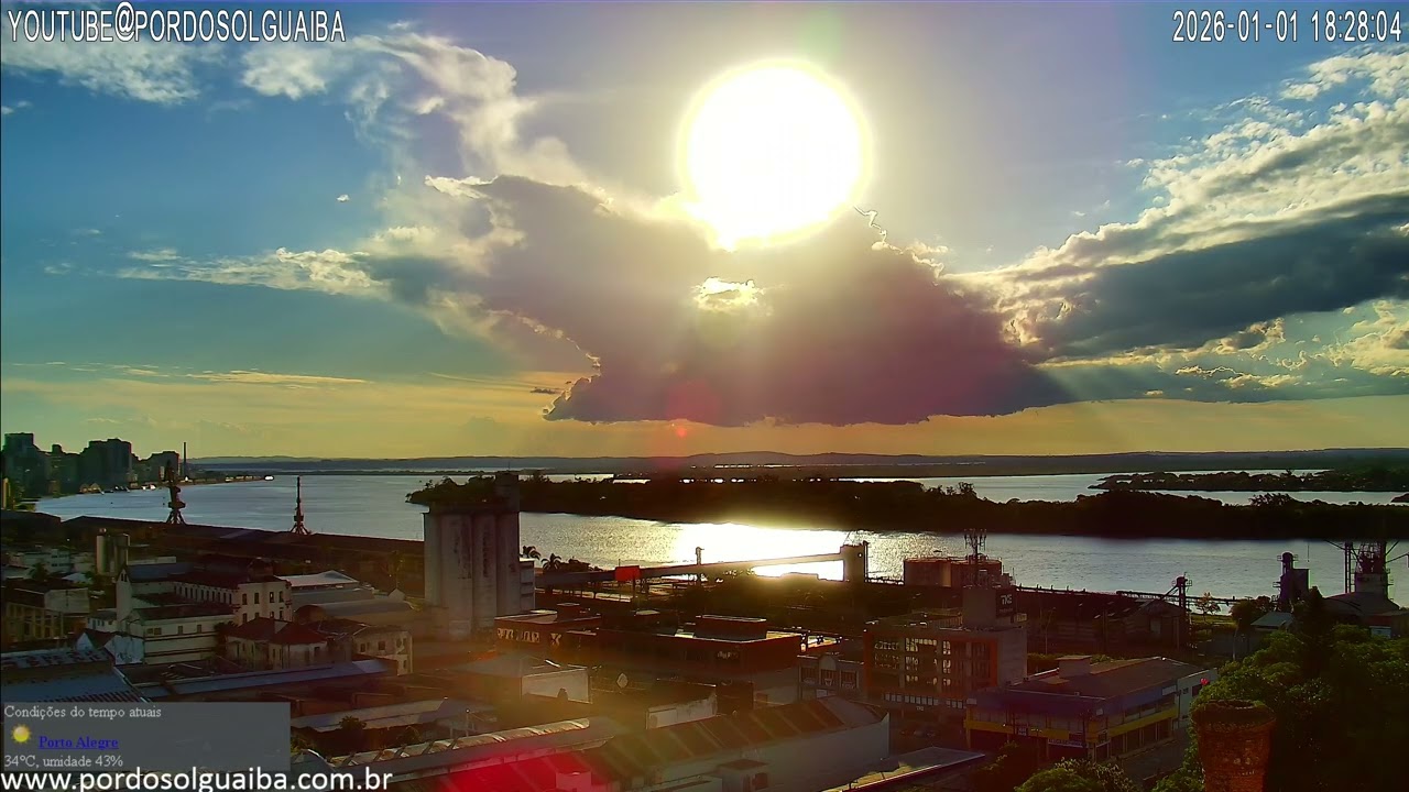 Primeiro por do sol de 2026 em Porto Alegre - 01/01/2026